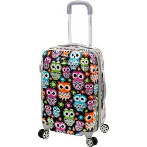 Rockland Vision Hardside Spinner Wheel Luggage, Owl, Carry-On 20-Inch (F151-OWL)