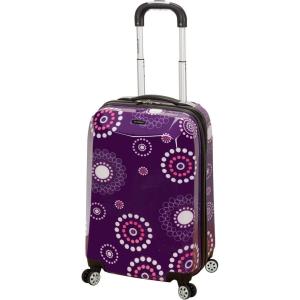 Rockland Vision Hardside Spinner Wheel Luggage, Purple Pearl, Carry-On 20-Inch(Purple Pearl)