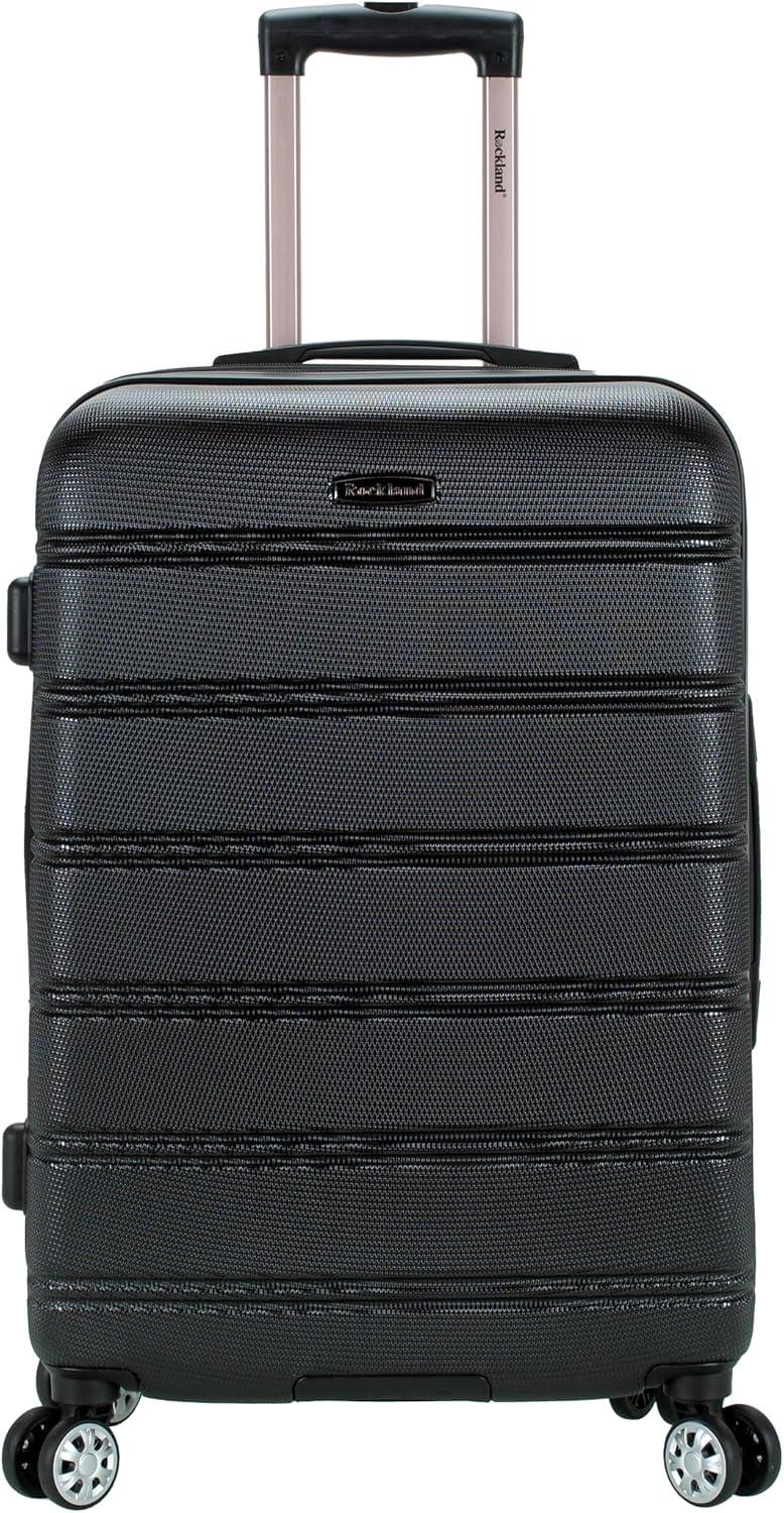 imageRockland Melbourne Hardside Expandable Spinner Wheel Luggage 2TONENAVY 2 Piece 2028Black