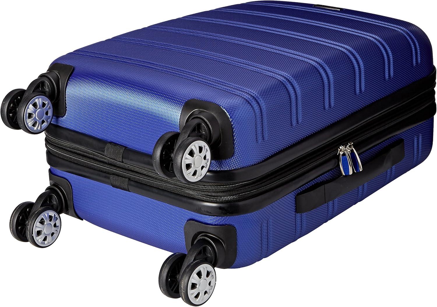 imageRockland Melbourne Hardside Expandable Spinner Wheel Luggage 2TONENAVY 2 Piece 2028Blue