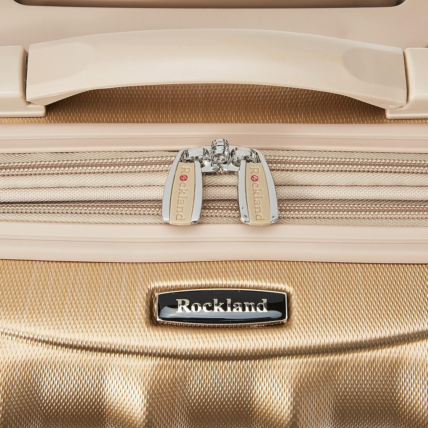 imageRockland Melbourne Hardside Expandable Spinner Wheel Luggage 2TONENAVY 2 Piece 2028Bronze