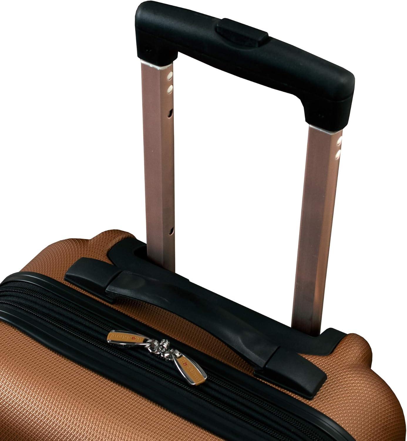 imageRockland Melbourne Hardside Expandable Spinner Wheel Luggage 2TONENAVY 2 Piece 2028Brown
