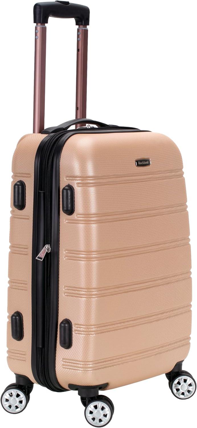 imageRockland Melbourne Hardside Expandable Spinner Wheel Luggage 2TONENAVY 2 Piece 2028Champagne