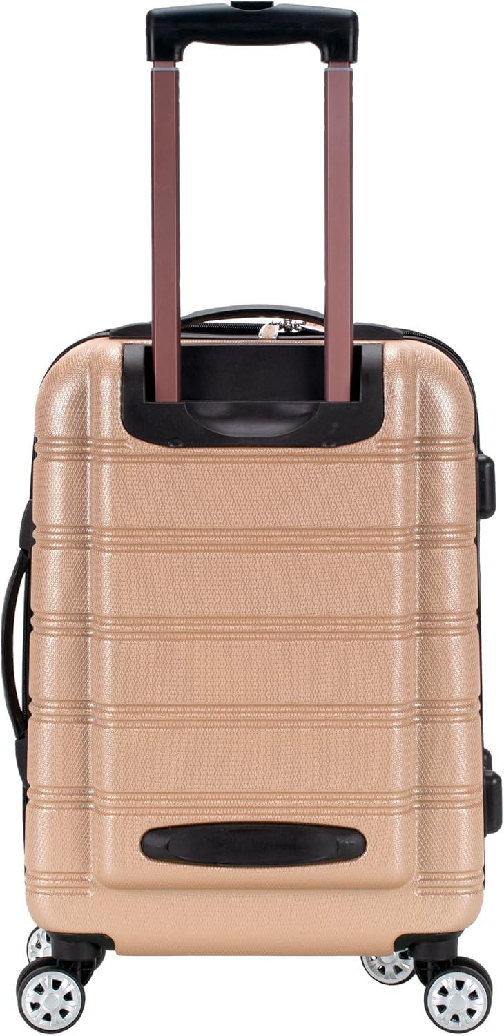 imageRockland Melbourne Hardside Expandable Spinner Wheel Luggage 2TONENAVY 2 Piece 2028Champagne