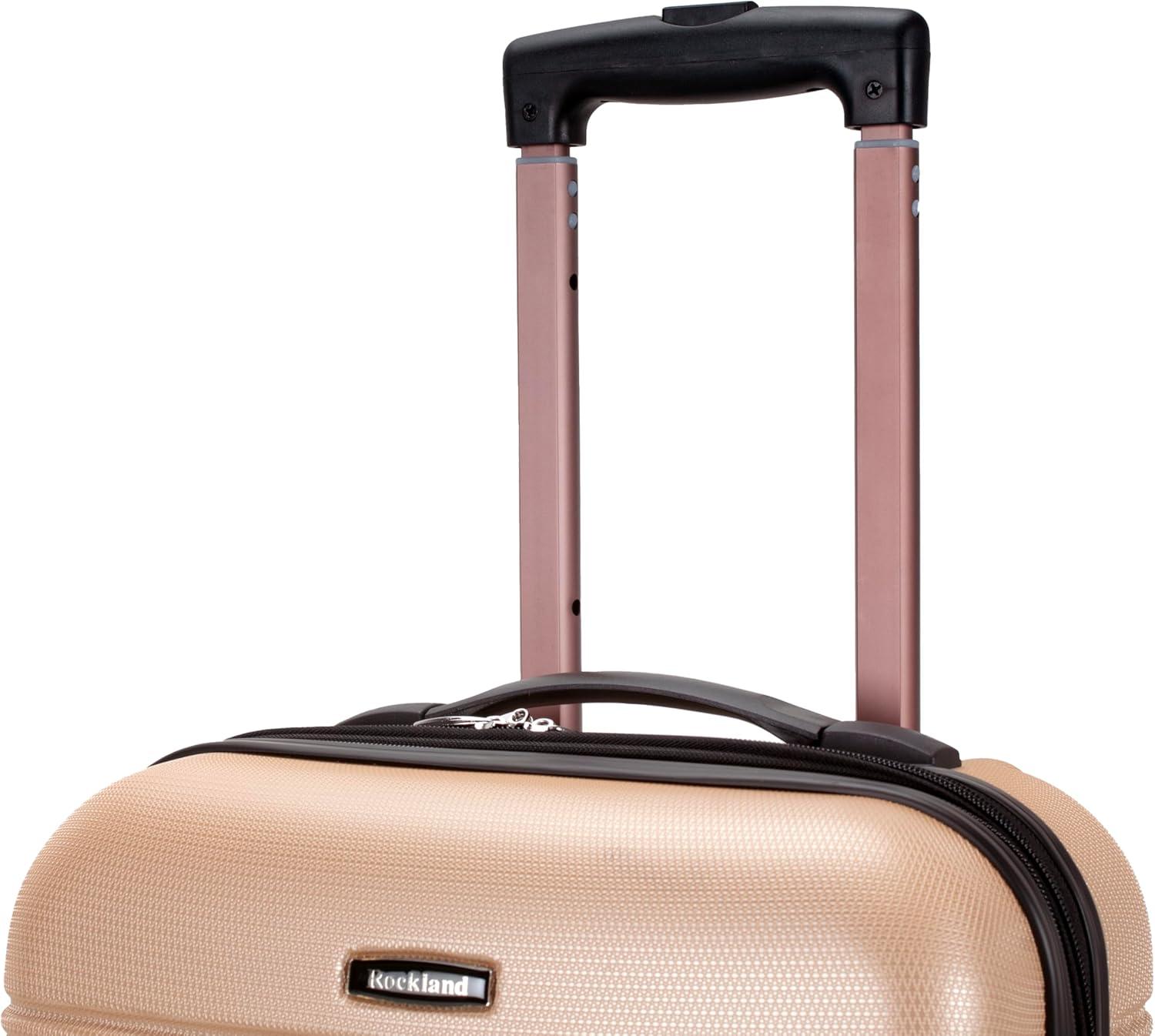 imageRockland Melbourne Hardside Expandable Spinner Wheel Luggage 2TONENAVY 2 Piece 2028Champagne