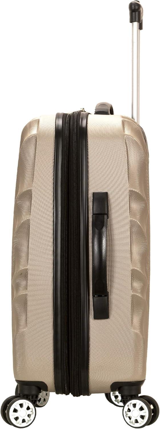 imageRockland Melbourne Hardside Expandable Spinner Wheel Luggage 2TONENAVY 2 Piece 2028Gold Wave