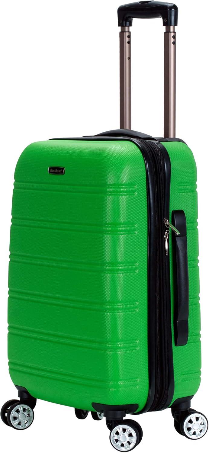 imageRockland Melbourne Hardside Expandable Spinner Wheel Luggage 2TONENAVY 2 Piece 2028Green
