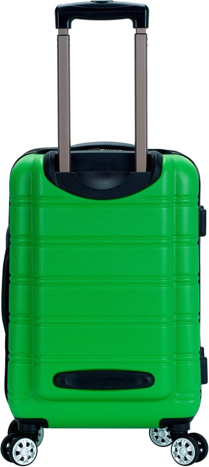 imageRockland Melbourne Hardside Expandable Spinner Wheel Luggage 2TONENAVY 2 Piece 2028Green