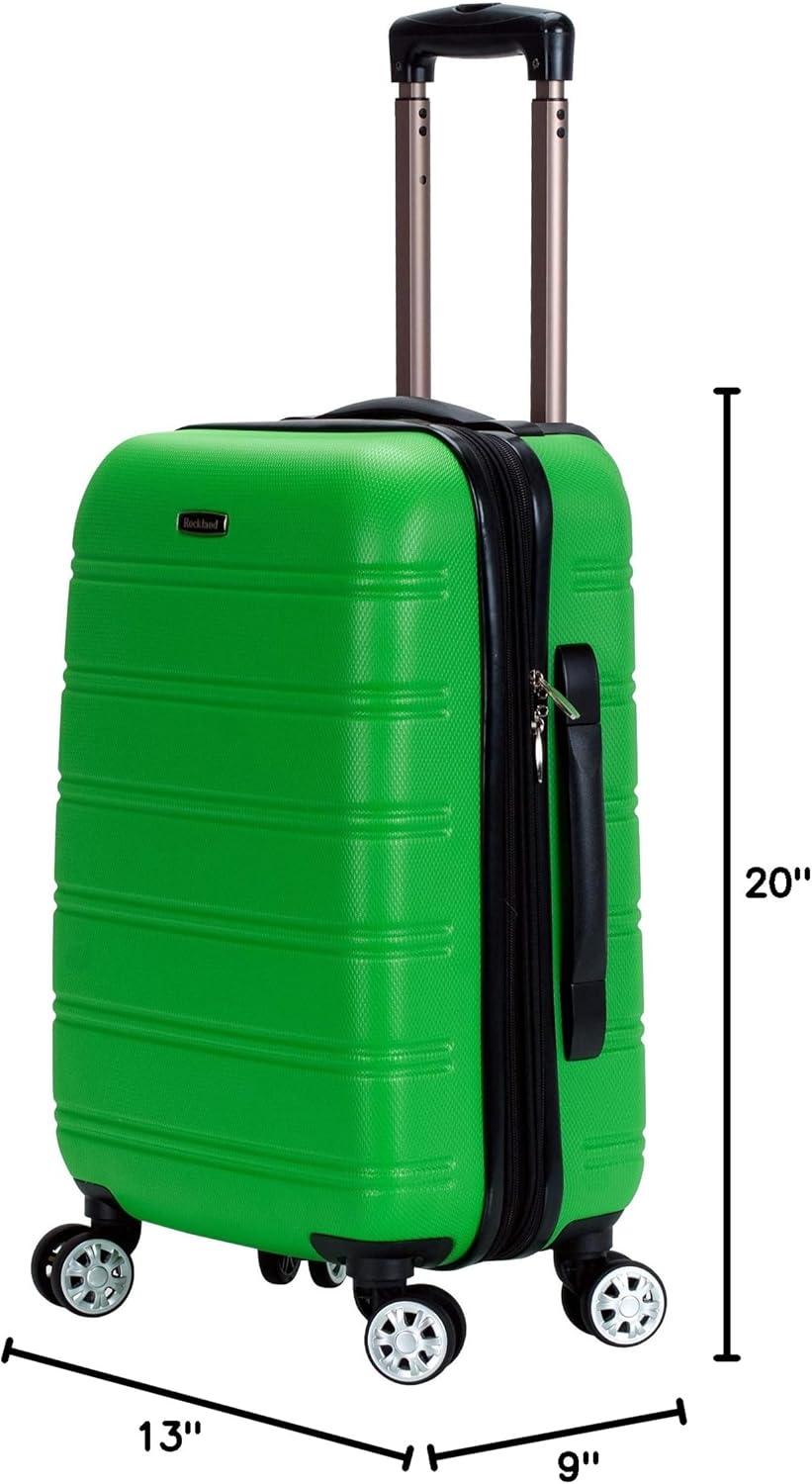 imageRockland Melbourne Hardside Expandable Spinner Wheel Luggage 2TONENAVY 2 Piece 2028Green