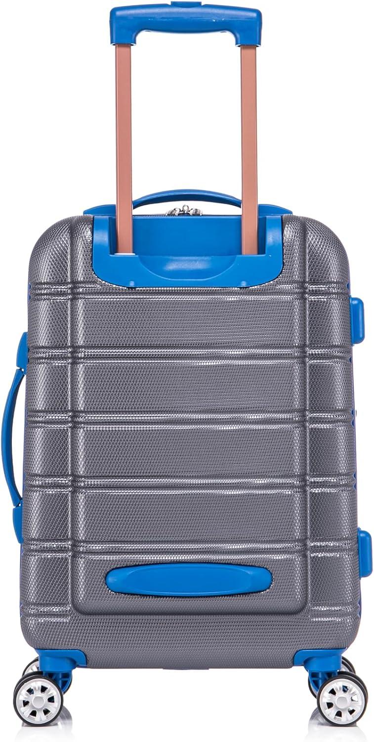 imageRockland Melbourne Hardside Expandable Spinner Wheel Luggage 2TONENAVY 2 Piece 2028Grey
