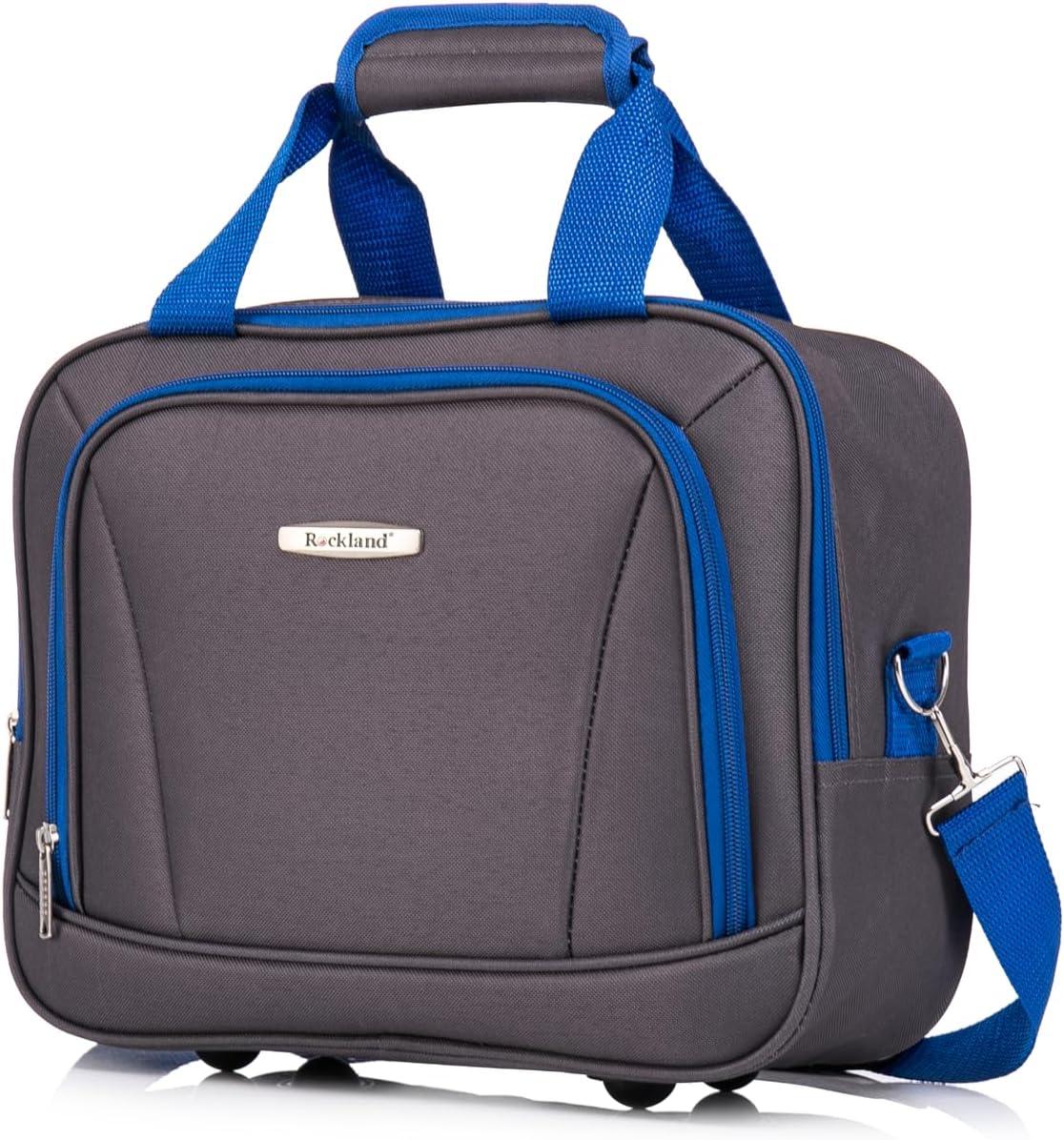 imageRockland Melbourne Hardside Expandable Spinner Wheel Luggage 2TONENAVY 2 Piece 2028Grey