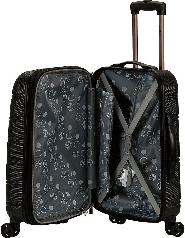 imageRockland Melbourne Hardside Expandable Spinner Wheel Luggage 2TONENAVY 2 Piece 2028Lime