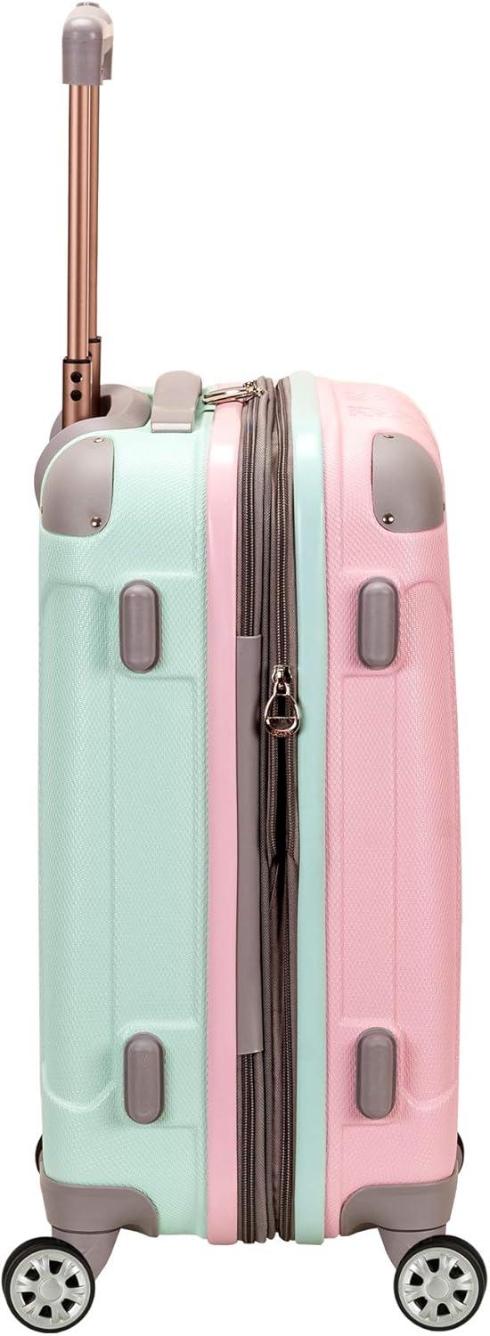 imageRockland Melbourne Hardside Expandable Spinner Wheel Luggage 2TONENAVY 2 Piece 2028Mint