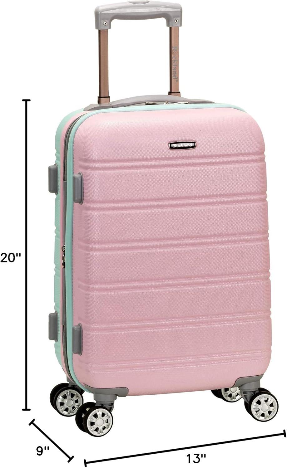 imageRockland Melbourne Hardside Expandable Spinner Wheel Luggage 2TONENAVY 2 Piece 2028Mint
