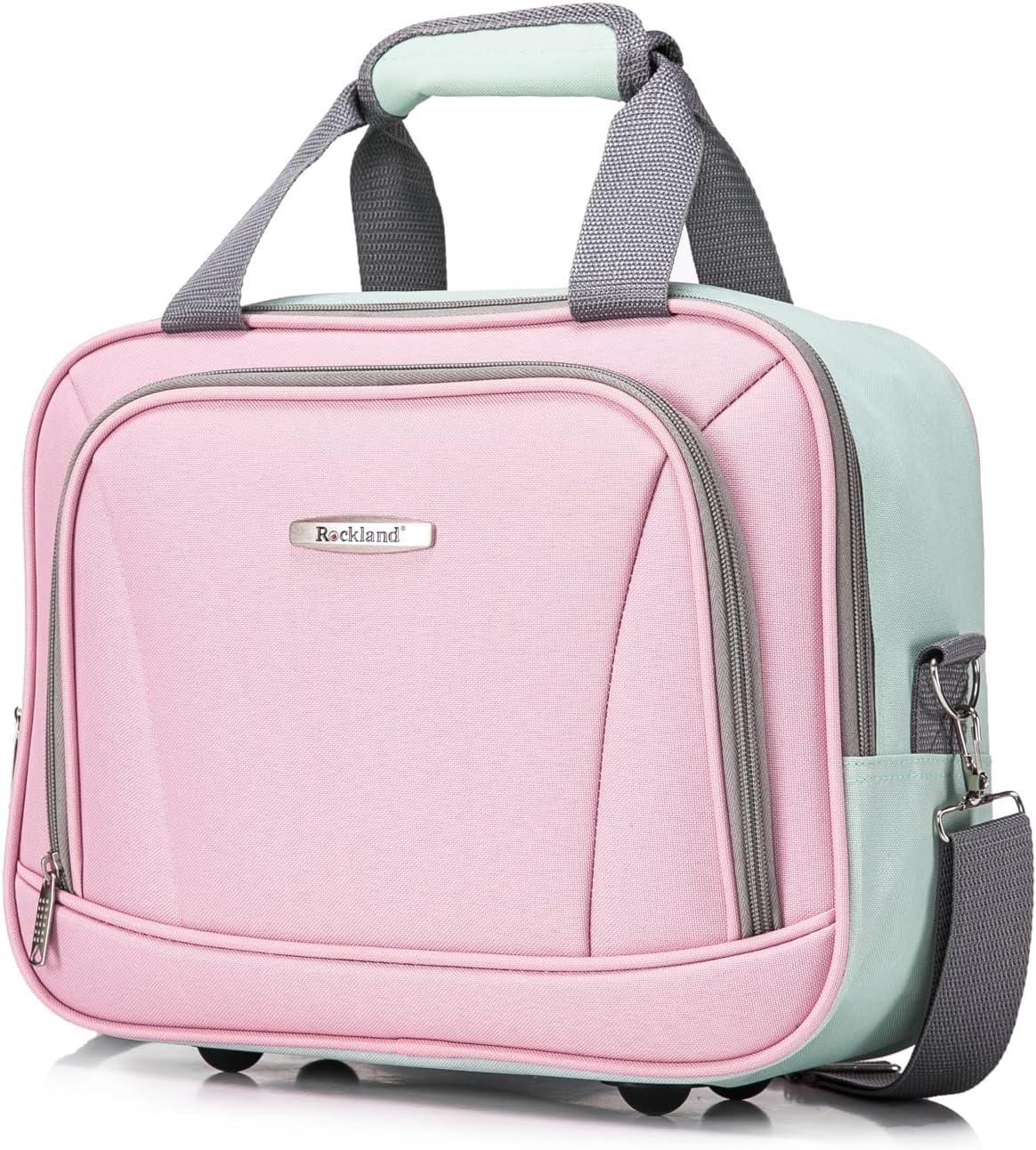 imageRockland Melbourne Hardside Expandable Spinner Wheel Luggage 2TONENAVY 2 Piece 2028Multicolor