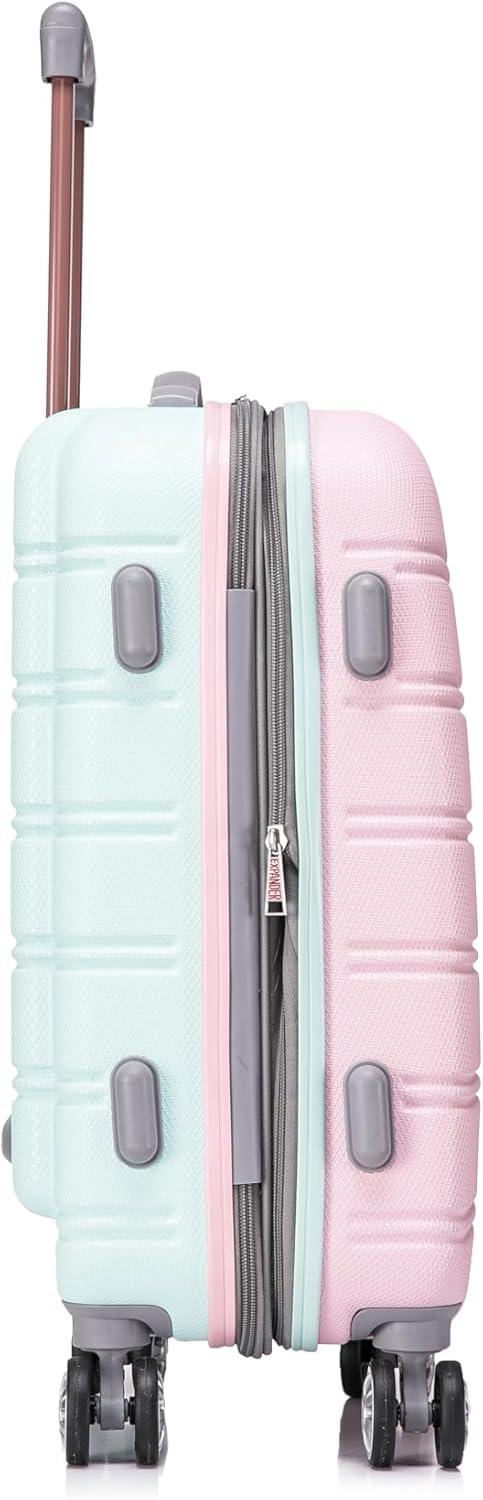 imageRockland Melbourne Hardside Expandable Spinner Wheel Luggage 2TONENAVY 2 Piece 2028Multicolor