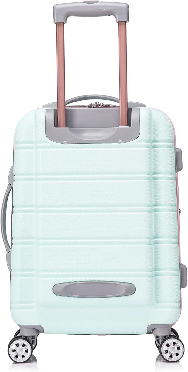 imageRockland Melbourne Hardside Expandable Spinner Wheel Luggage 2TONENAVY 2 Piece 2028Multicolor