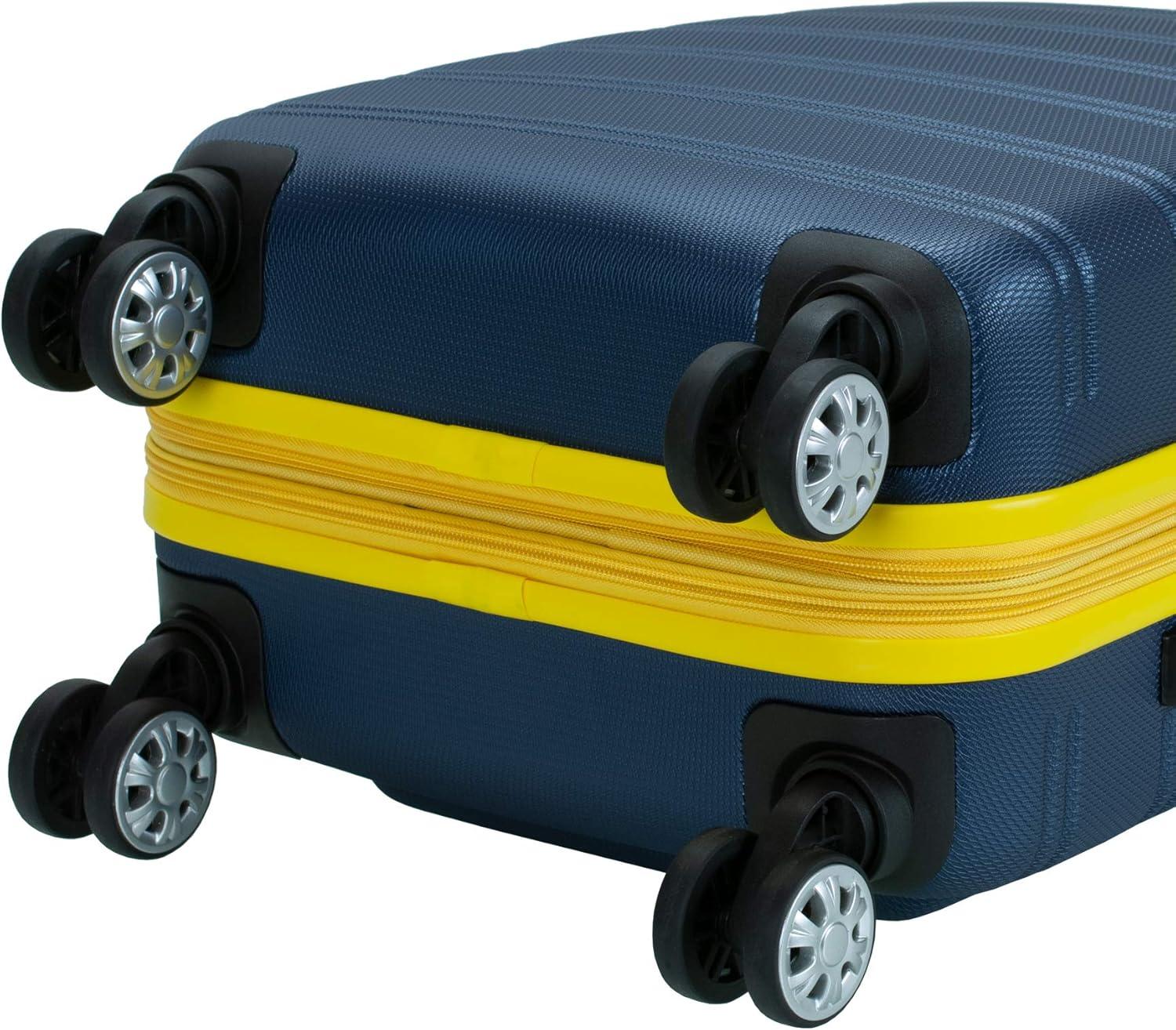 imageRockland Melbourne Hardside Expandable Spinner Wheel Luggage 2TONENAVY 2 Piece 2028Navy