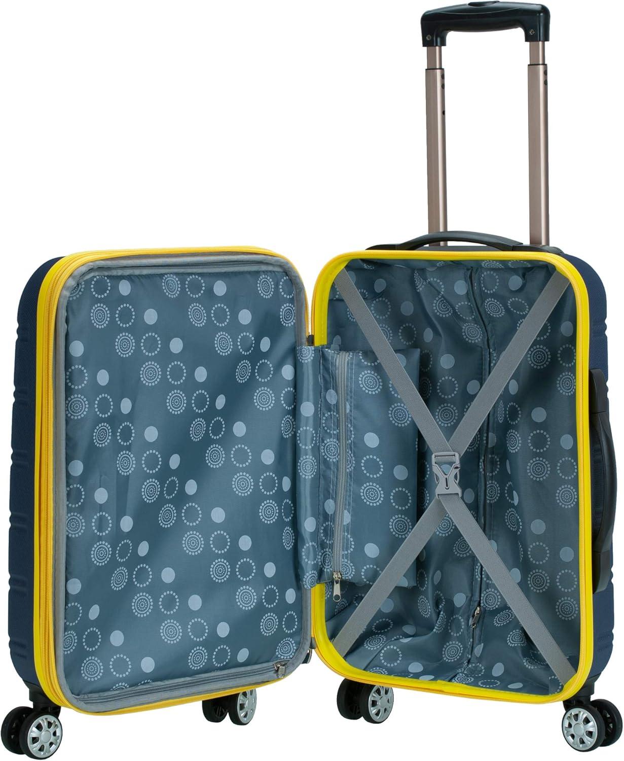 imageRockland Melbourne Hardside Expandable Spinner Wheel Luggage 2TONENAVY 2 Piece 2028Navy