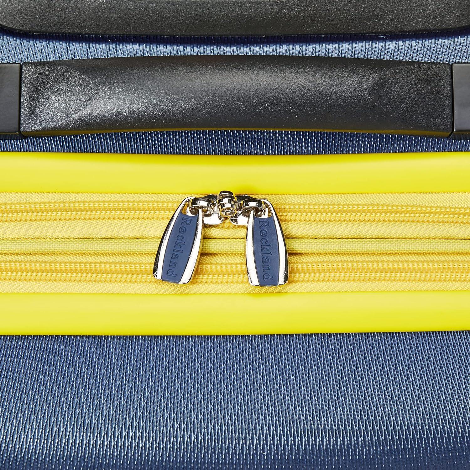 imageRockland Melbourne Hardside Expandable Spinner Wheel Luggage 2TONENAVY 2 Piece 2028Navy