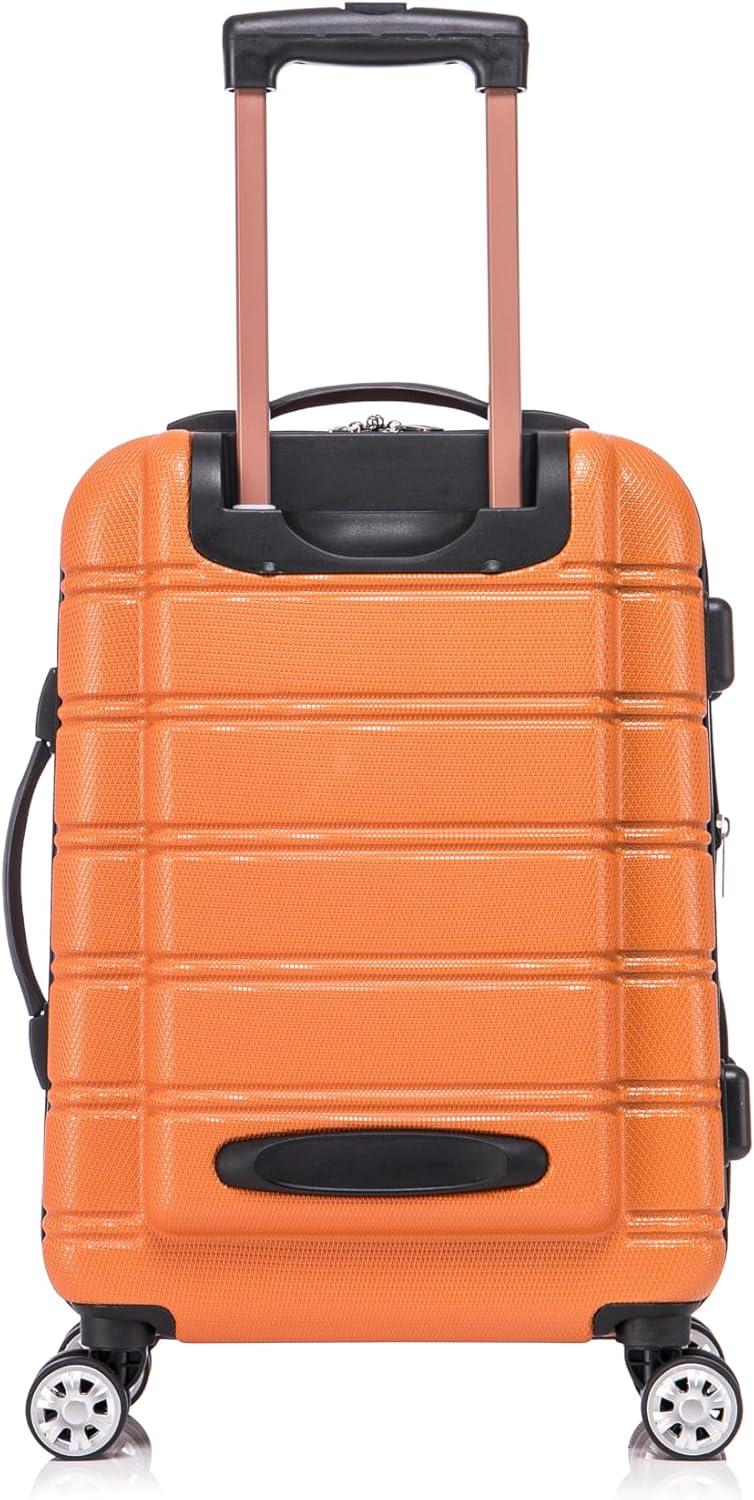 imageRockland Melbourne Hardside Expandable Spinner Wheel Luggage 2TONENAVY 2 Piece 2028Orange