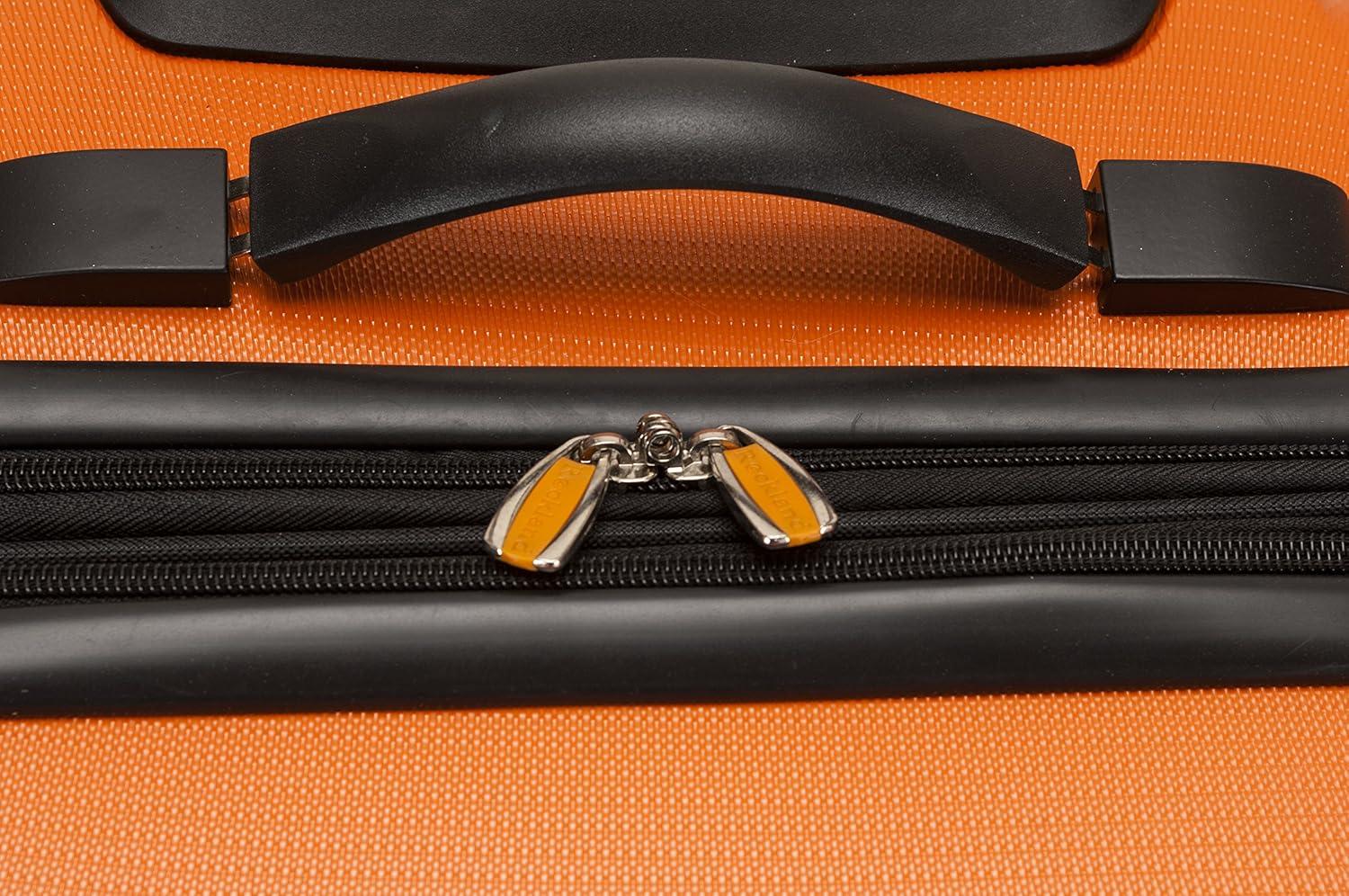 imageRockland Melbourne Hardside Expandable Spinner Wheel Luggage 2TONENAVY 2 Piece 2028Orange