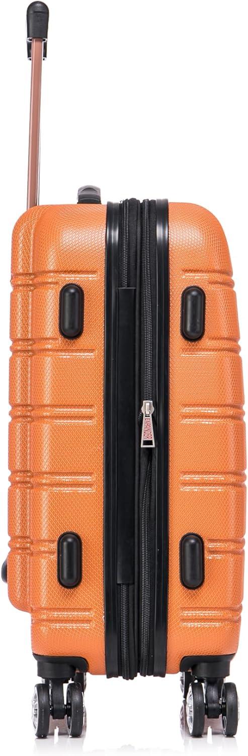 imageRockland Melbourne Hardside Expandable Spinner Wheel Luggage 2TONENAVY 2 Piece 2028Orange