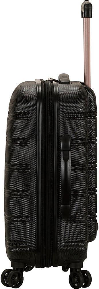 imageRockland Melbourne Hardside Expandable Spinner Wheel Luggage 2TONENAVY 2 Piece 2028Pink