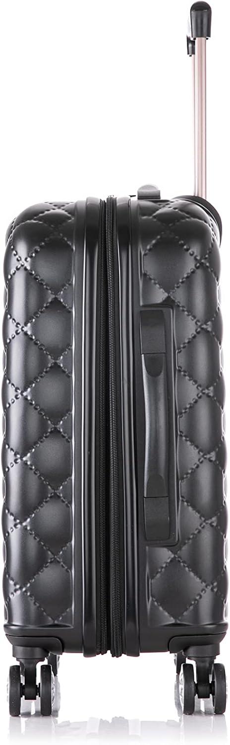 imageRockland Melbourne Hardside Expandable Spinner Wheel Luggage 2TONENAVY 2 Piece 2028Quilt