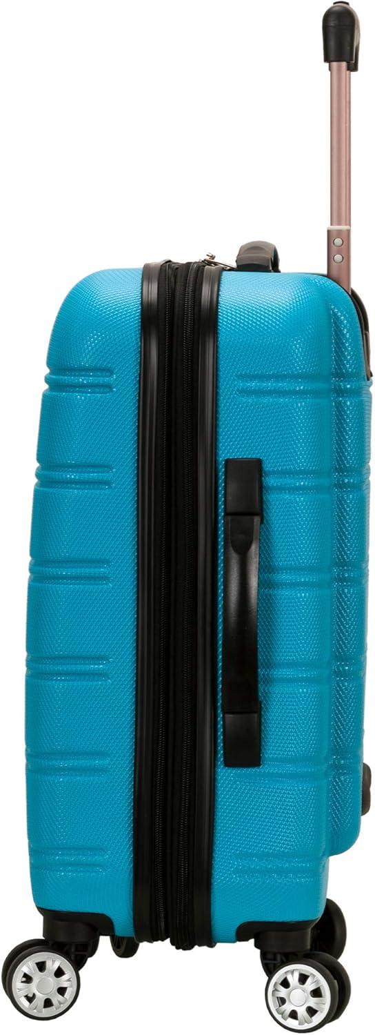 imageRockland Melbourne Hardside Expandable Spinner Wheel Luggage 2TONENAVY 2 Piece 2028Turquoise