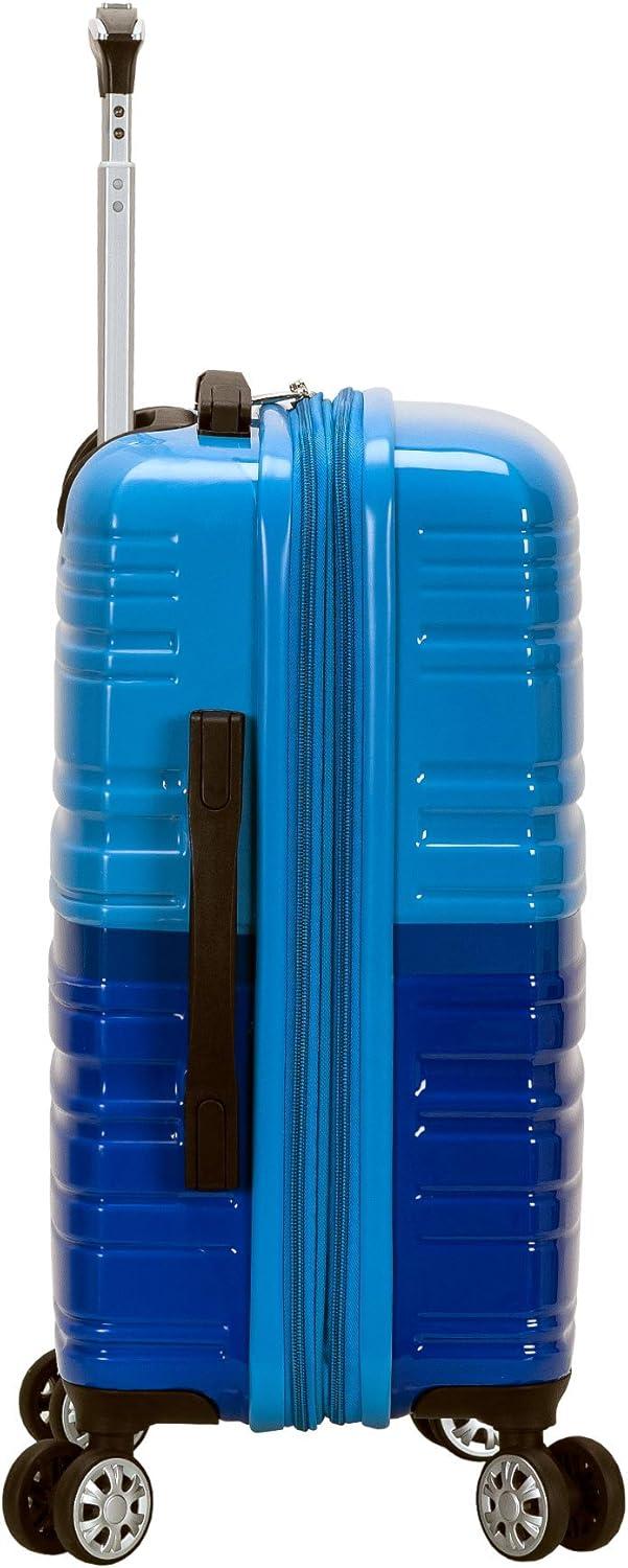 imageRockland Melbourne Hardside Expandable Spinner Wheel Luggage 2TONENAVY 2 Piece 2028Two Tone Blue