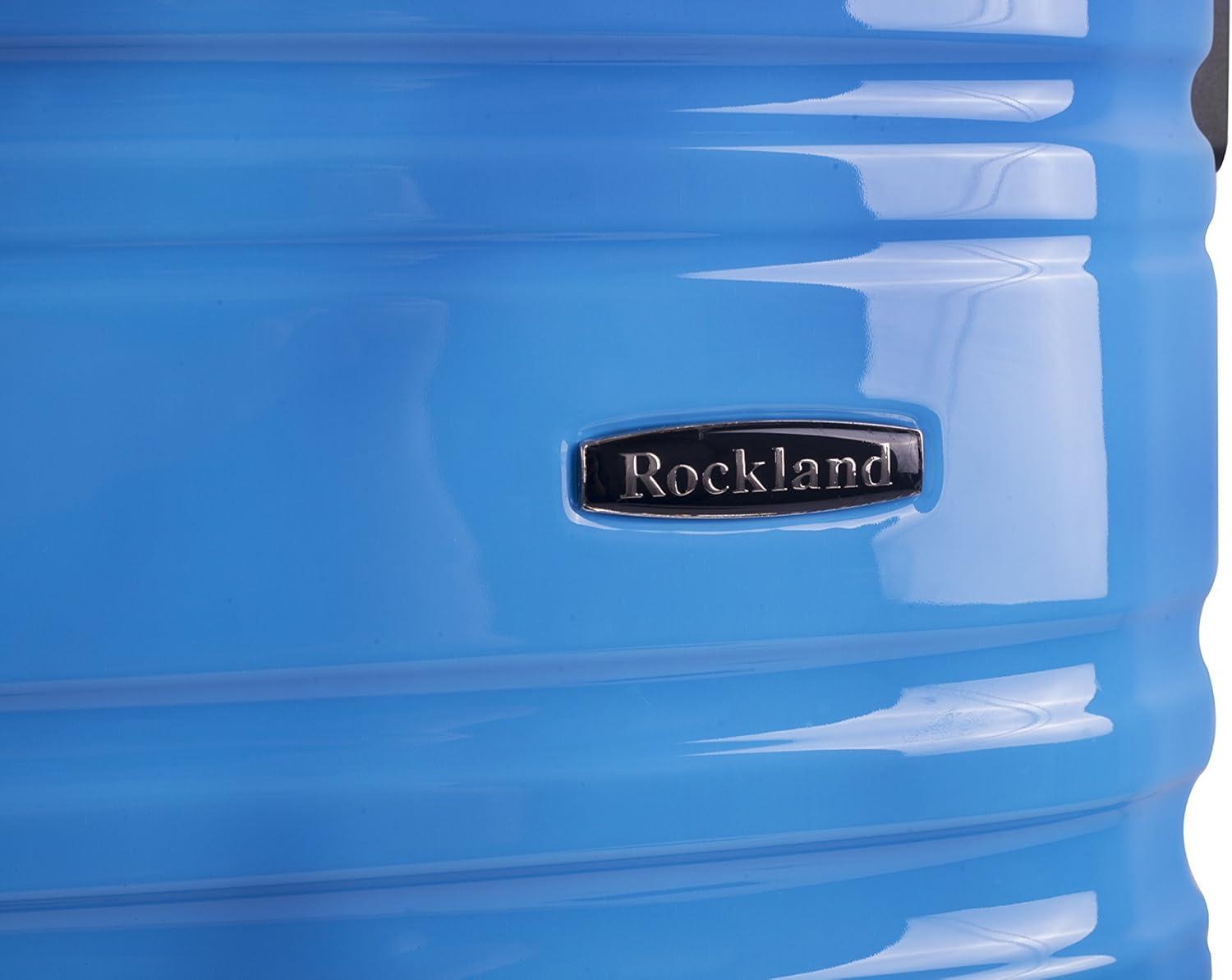 imageRockland Melbourne Hardside Expandable Spinner Wheel Luggage 2TONENAVY 2 Piece 2028Two Tone Blue