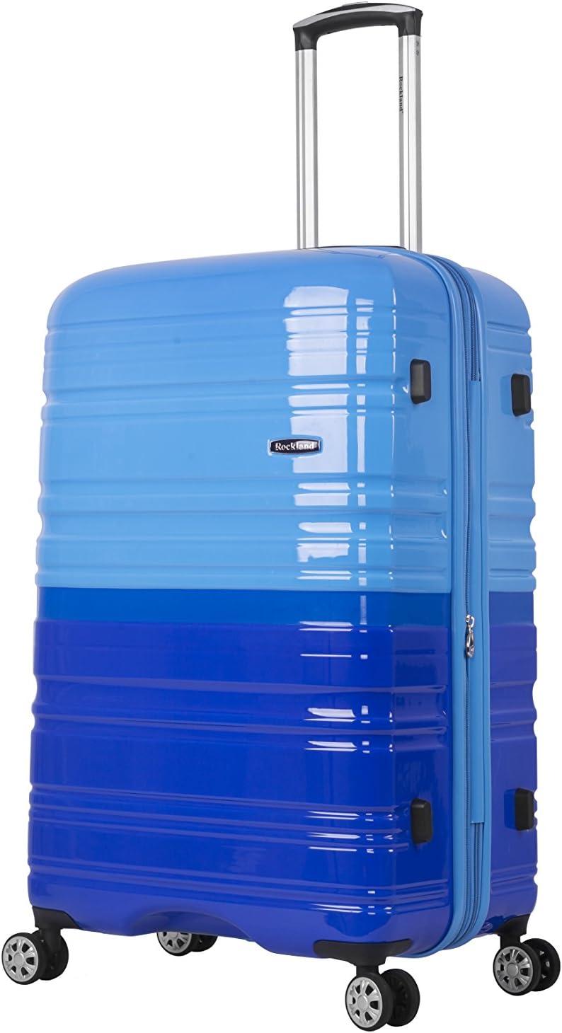 imageRockland Melbourne Hardside Expandable Spinner Wheel Luggage 2TONENAVY 2 Piece 2028Two Tone Blue