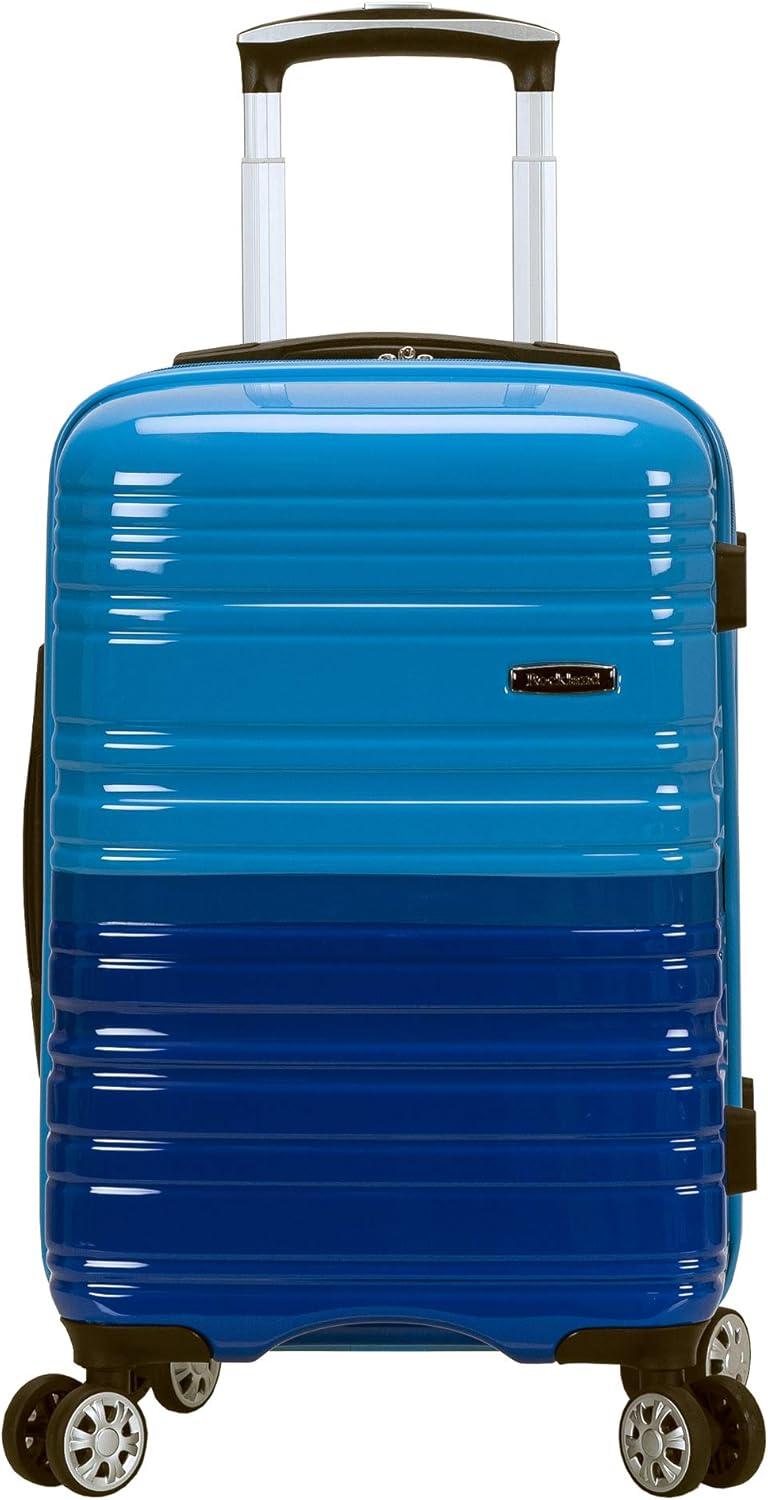 imageRockland Melbourne Hardside Expandable Spinner Wheel Luggage 2TONENAVY 2 Piece 2028Two Tone Blue