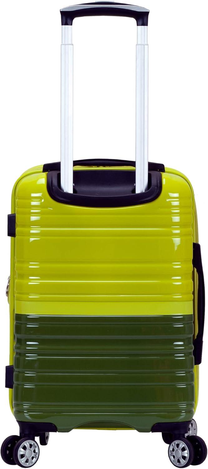 imageRockland Melbourne Hardside Expandable Spinner Wheel Luggage 2TONENAVY 2 Piece 2028Two Tone Green