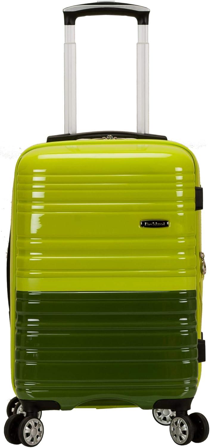 imageRockland Melbourne Hardside Expandable Spinner Wheel Luggage 2TONENAVY 2 Piece 2028Two Tone Green