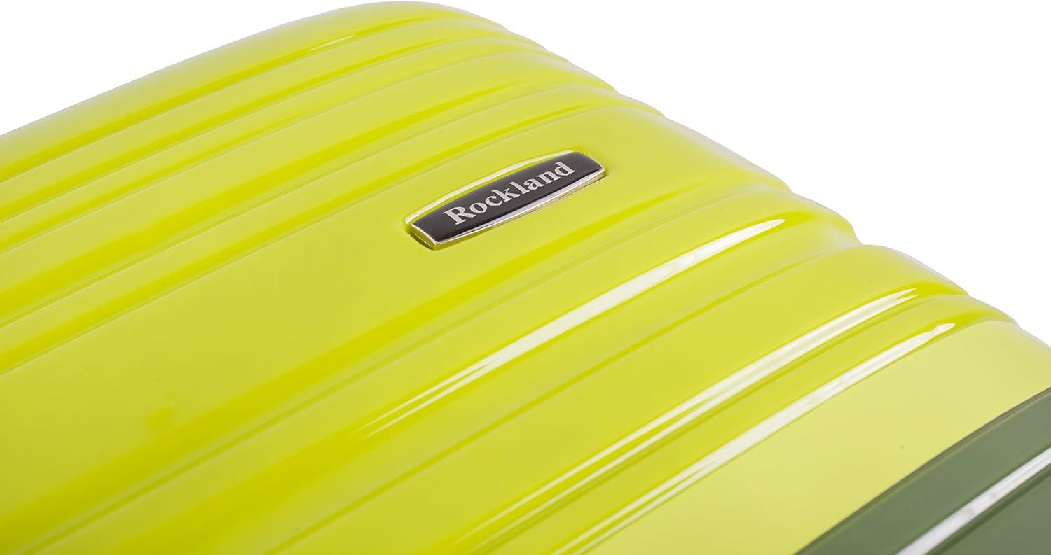 imageRockland Melbourne Hardside Expandable Spinner Wheel Luggage 2TONENAVY 2 Piece 2028Two Tone Green