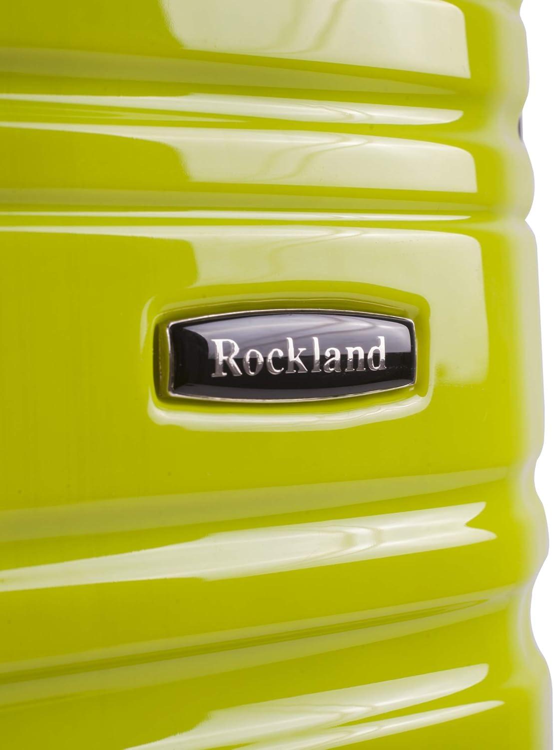 imageRockland Melbourne Hardside Expandable Spinner Wheel Luggage 2TONENAVY 2 Piece 2028Two Tone Green