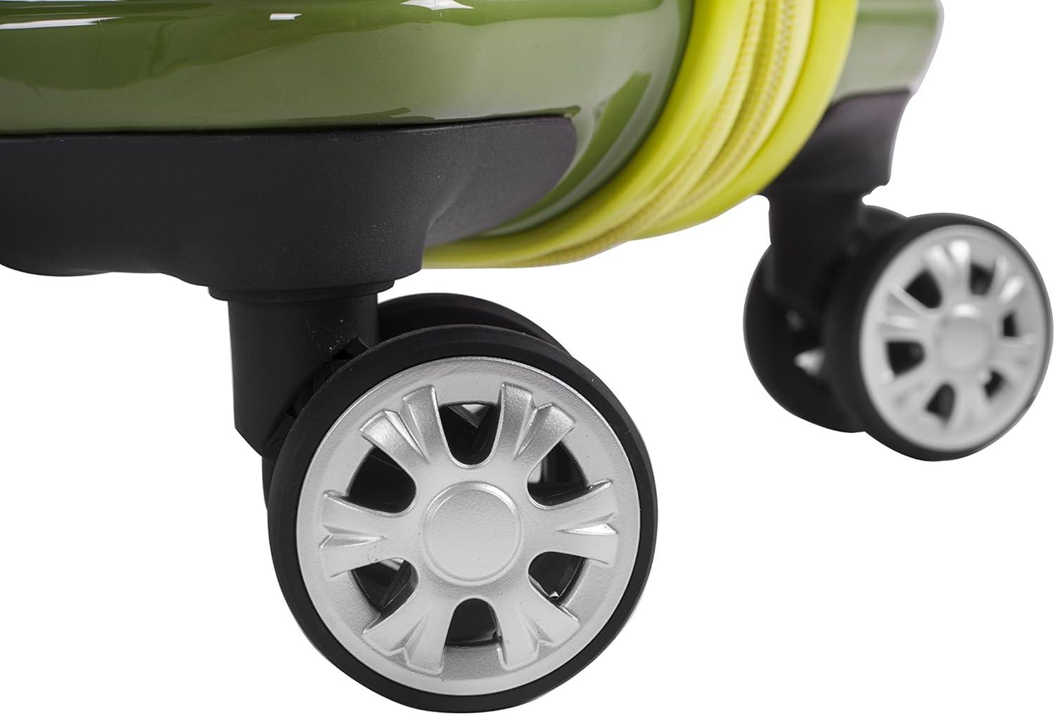 imageRockland Melbourne Hardside Expandable Spinner Wheel Luggage 2TONENAVY 2 Piece 2028Two Tone Green