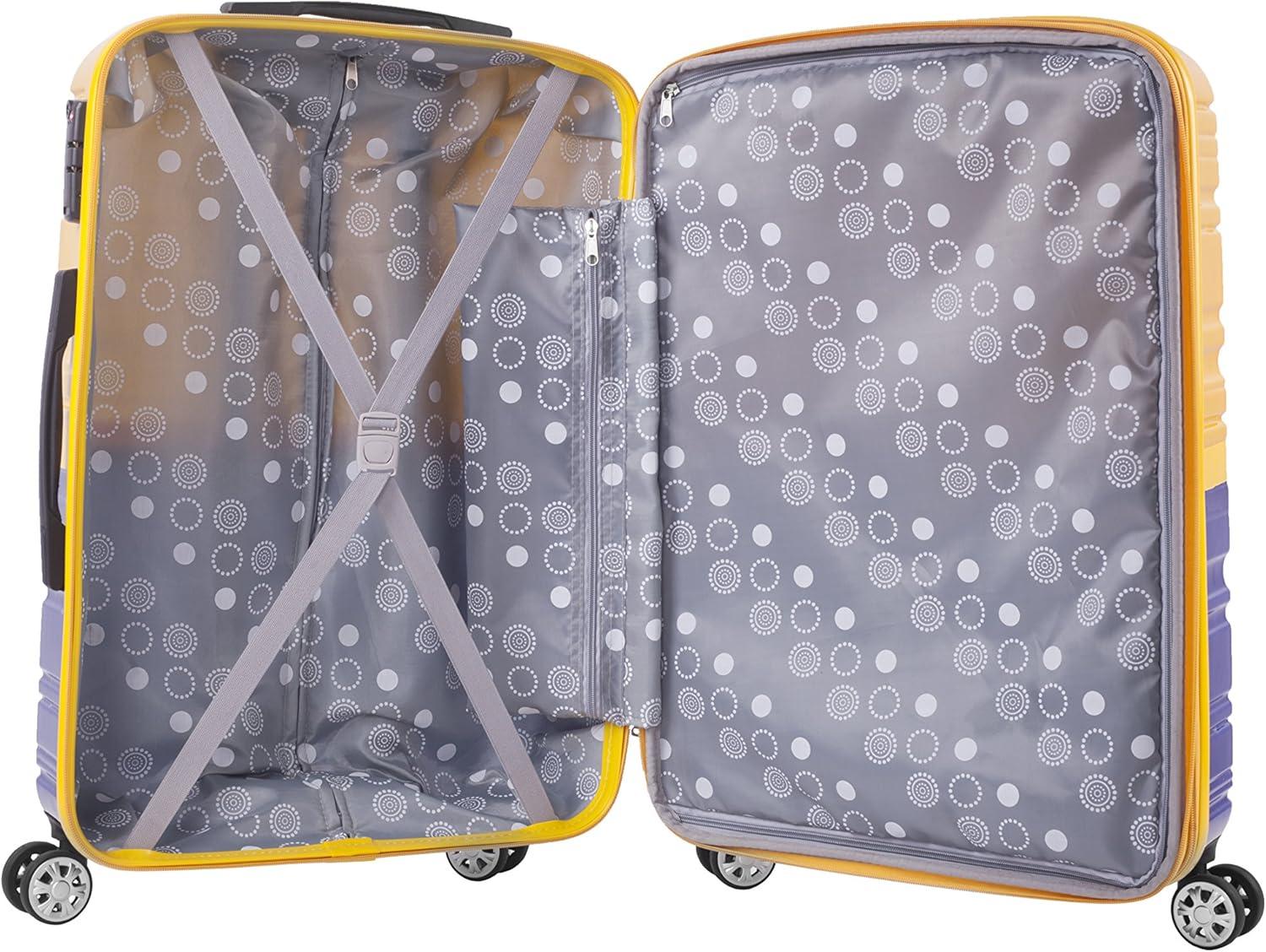 imageRockland Melbourne Hardside Expandable Spinner Wheel Luggage 2TONENAVY 2 Piece 2028Two Tone Navy