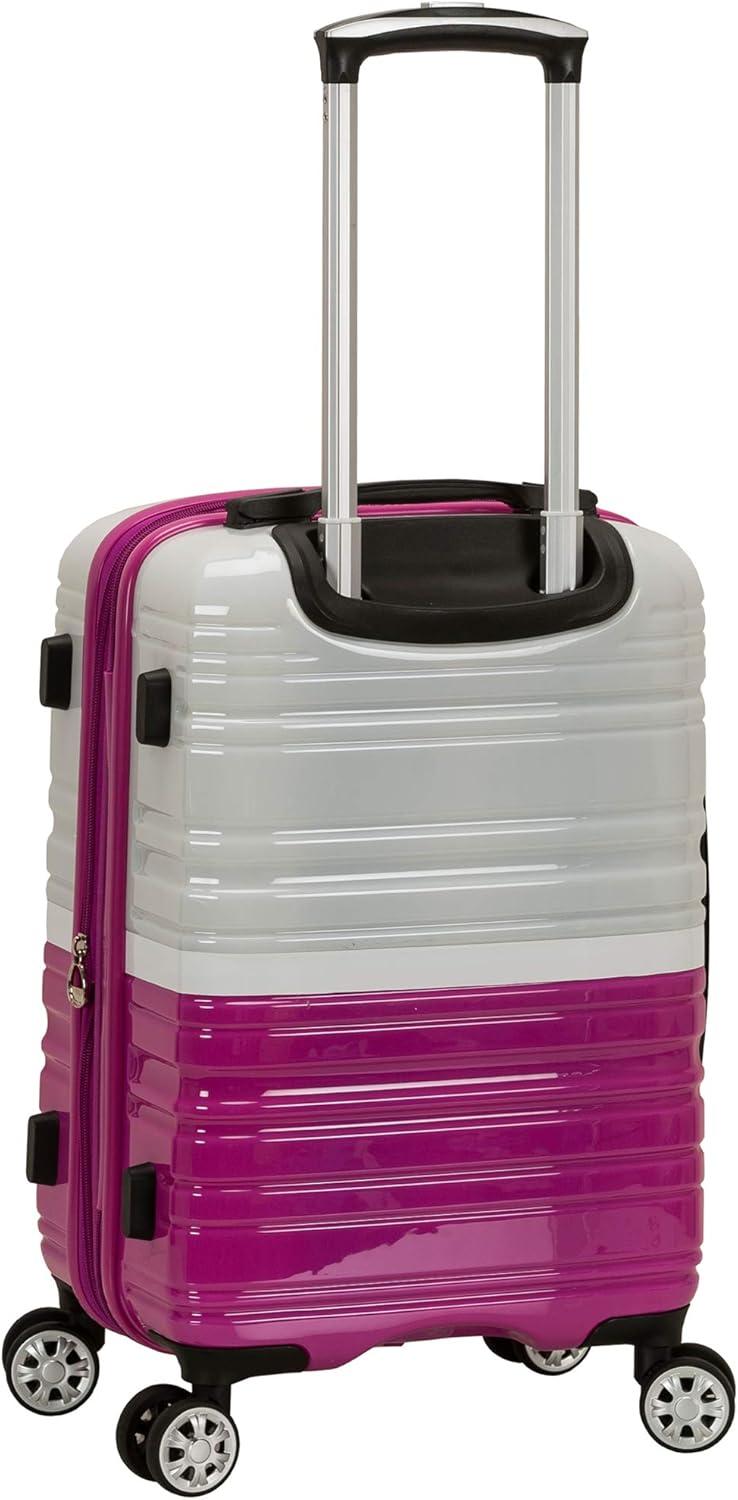 imageRockland Melbourne Hardside Expandable Spinner Wheel Luggage 2TONENAVY 2 Piece 2028Two Tone White