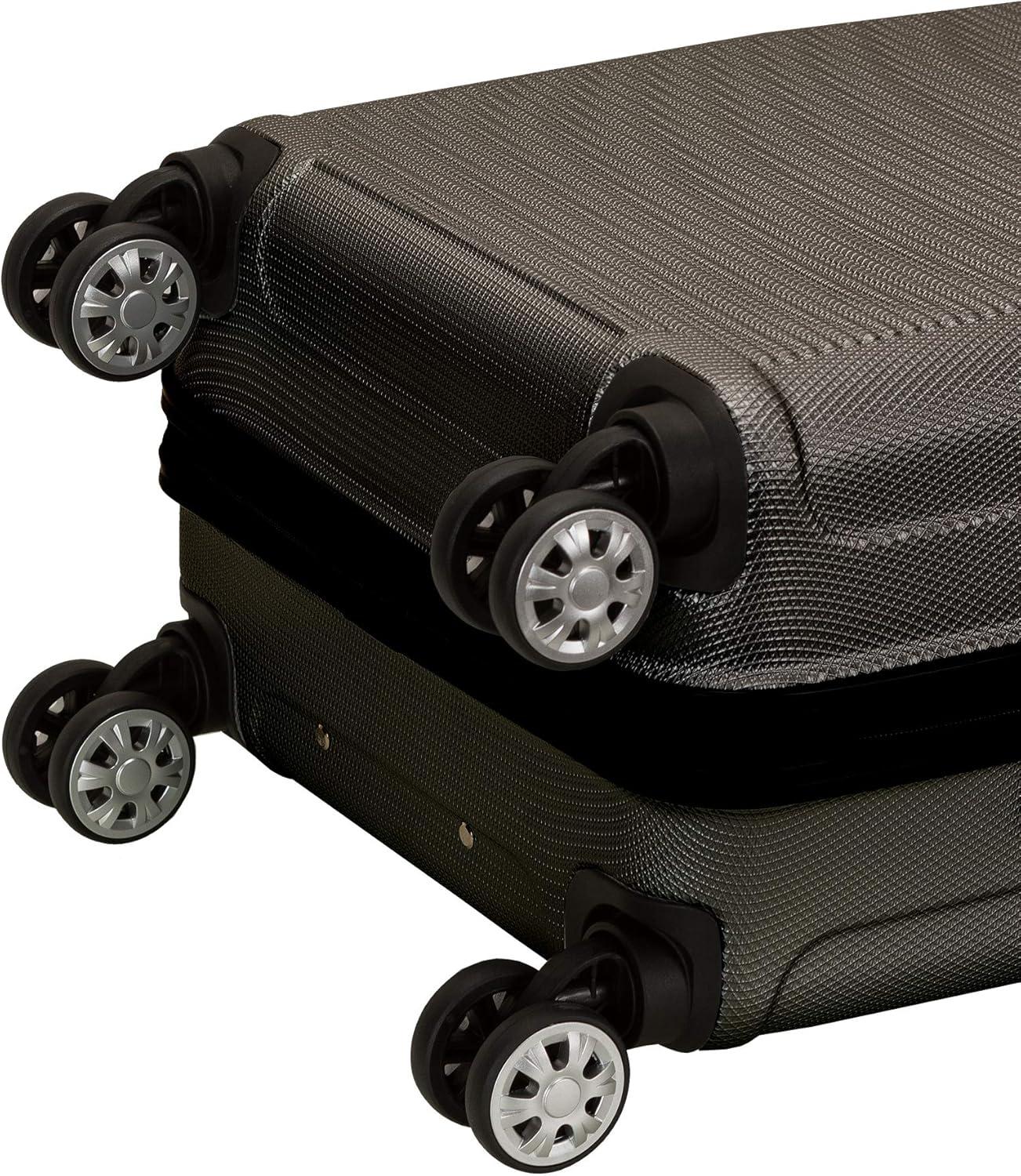 imageRockland Skyline Hardside Spinner Wheel Luggage Set Blue 3Piece Set 202428Grey
