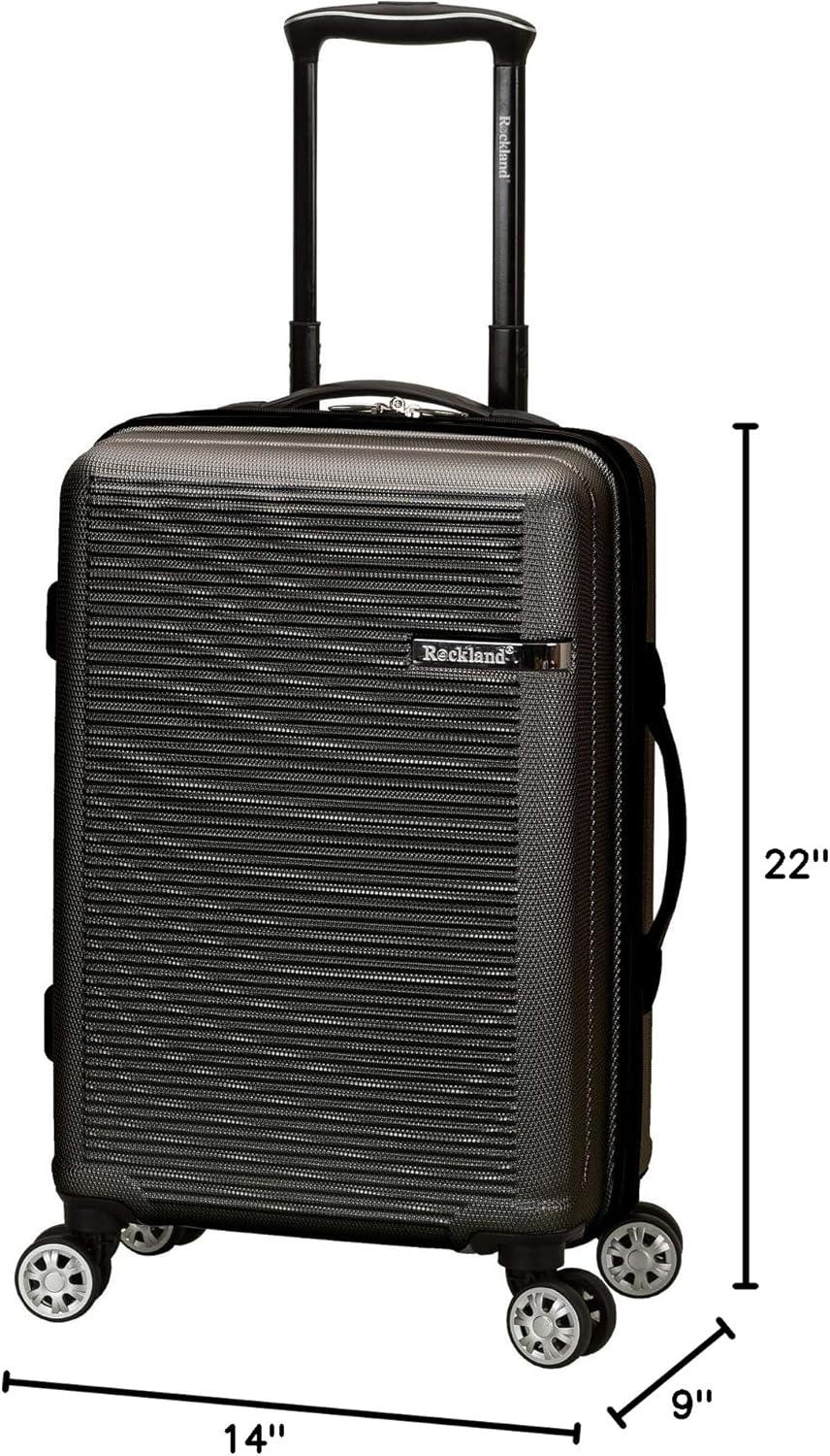 imageRockland Skyline Hardside Spinner Wheel Luggage Set Blue 3Piece Set 202428Grey