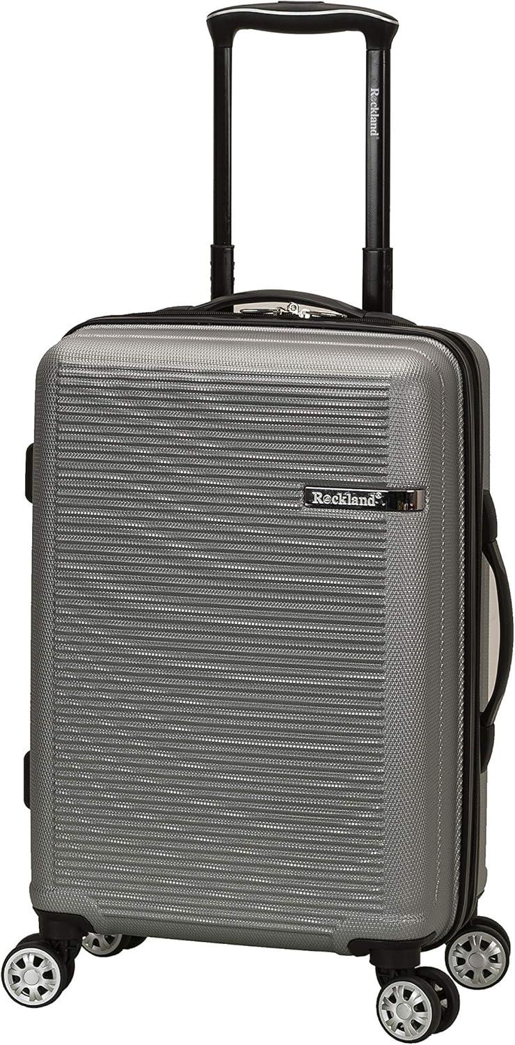 imageRockland Skyline Hardside Spinner Wheel Luggage Set Blue 3Piece Set 202428Silver