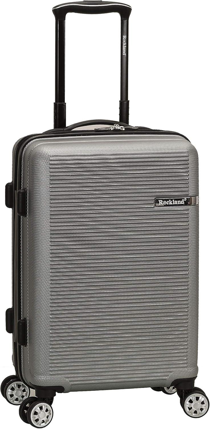 imageRockland Skyline Hardside Spinner Wheel Luggage Set Blue 3Piece Set 202428Silver