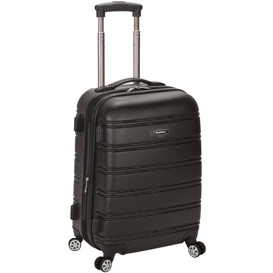 imageRockland Melbourne Hardside Expandable Spinner Wheel Luggage 2TONENAVY 2 Piece 2028Black