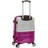 Rockland Melbourne Hardside Expandable Spinner Wheel Luggage, 2TONENAVY, 2 Piece (20″/28″)(Two Tone White)