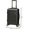 Rockland Skyline Hardside Spinner Wheel Luggage Set, Blue, 3-Piece Set (20/24/28)(Grey)