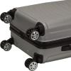Rockland Skyline Hardside Spinner Wheel Luggage Set, Blue, 3-Piece Set (20/24/28)(Silver)