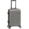 Rockland Skyline Hardside Spinner Wheel Luggage Set, Blue, 3-Piece Set (20/24/28)(Silver)